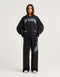 College Combed Fleece Zip-Up Hoodie - Phantom Black