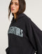 College Combed Fleece Zip-Up Hoodie - Phantom Black