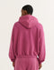 College Combed Fleece Zip-Up Hoodie - Plum