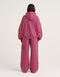 College Combed Fleece Zip-Up Hoodie - Plum