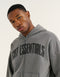 College Combed Fleece Zip-Up Hoodie - Storm Grey