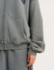 College Combed Fleece Zip-Up Hoodie - Storm Grey