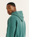 College Combed Fleece Zip-Up Hoodie - Teal