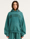 College Combed Fleece Hoodie - Teal