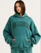 College Combed Fleece Hoodie - Teal