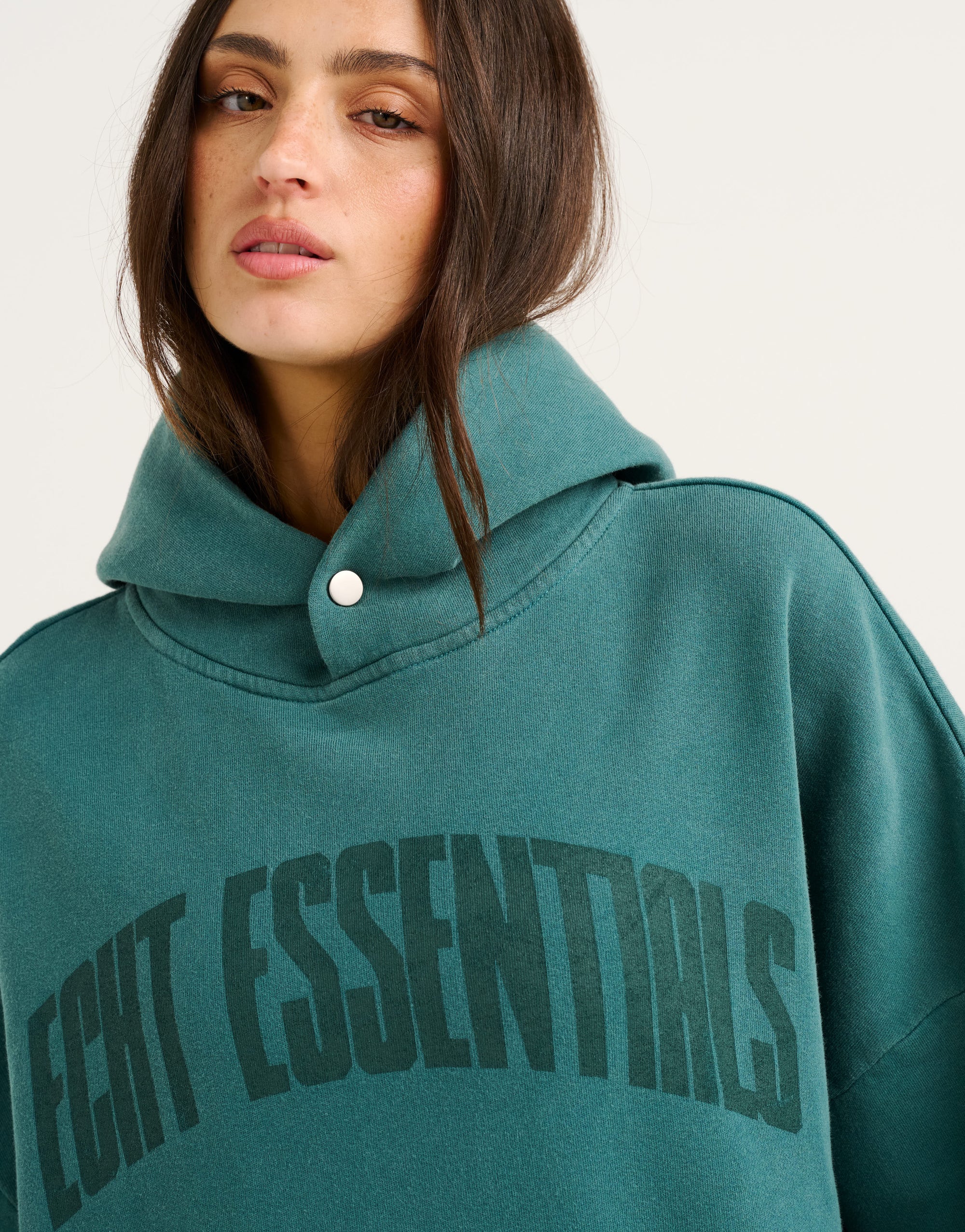 College Combed Fleece Hoodie - Teal