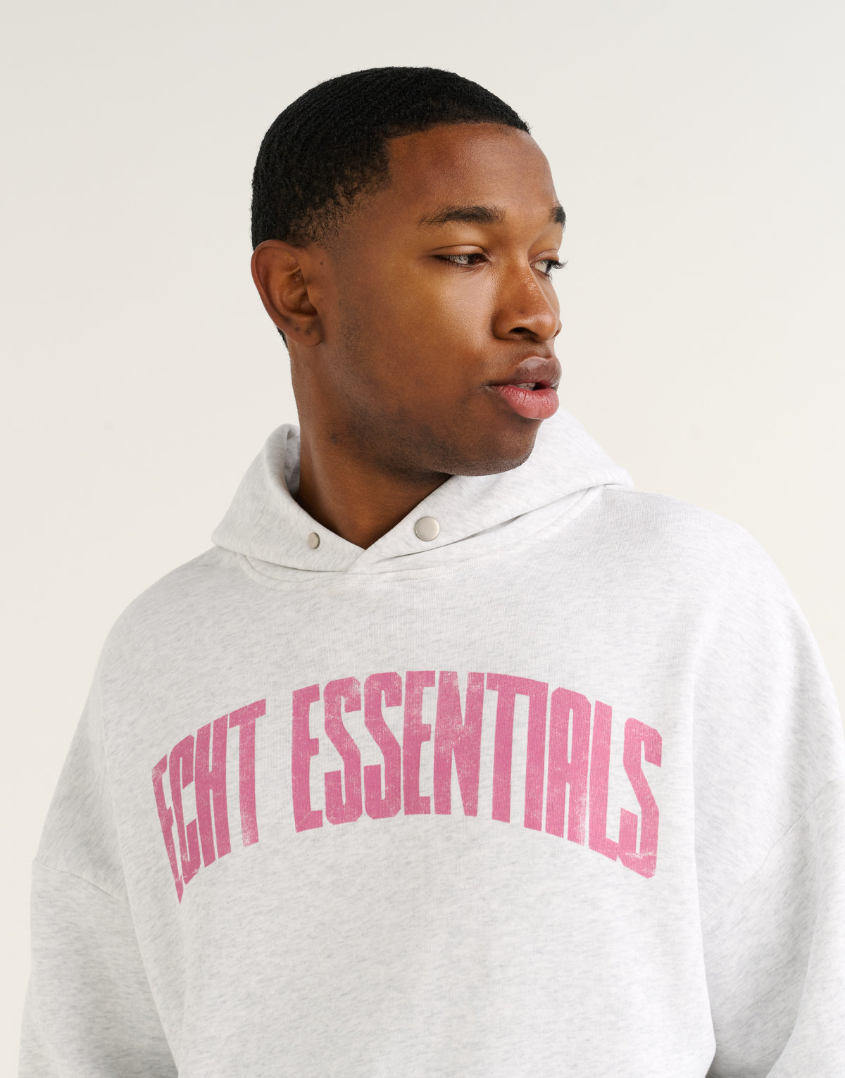 College Combed Fleece Hoodie - Grey Marle