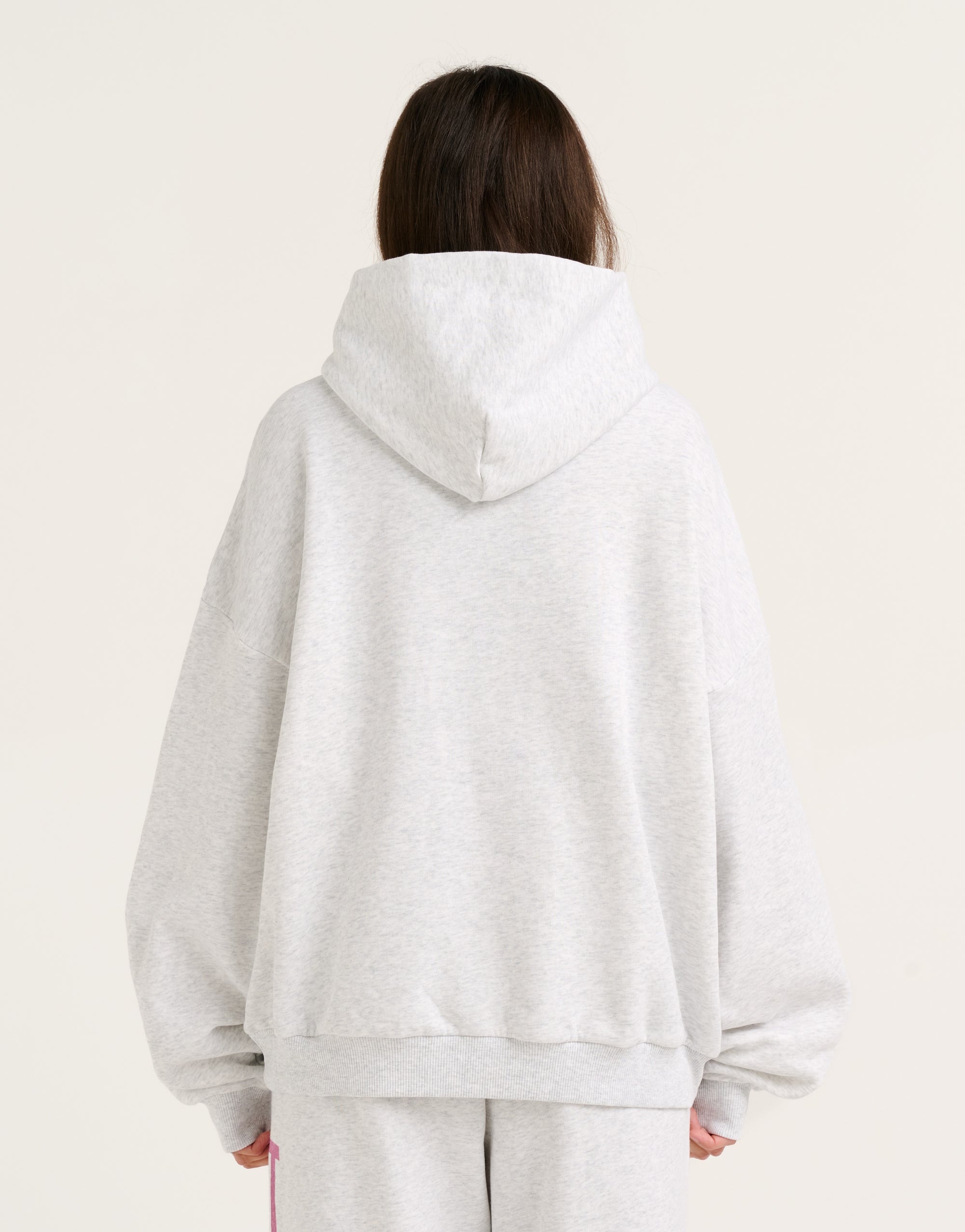 College Combed Fleece Hoodie - Grey Marle