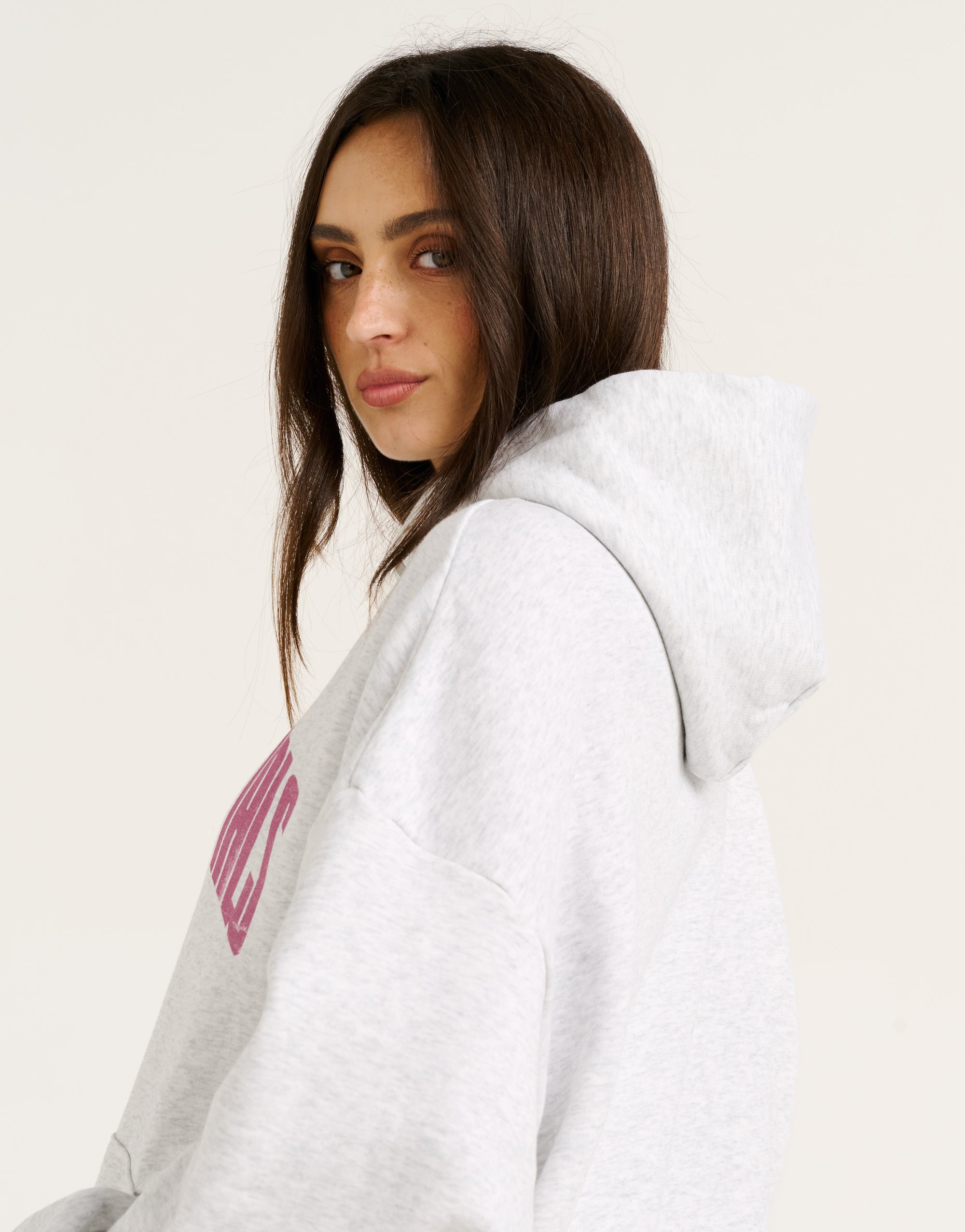 College Combed Fleece Hoodie - Grey Marle