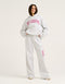 College Combed Fleece Hoodie - Grey Marle
