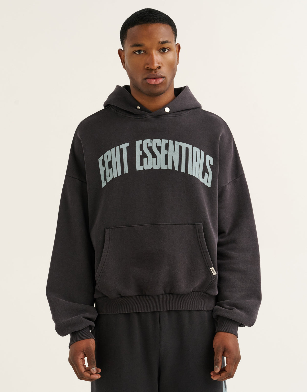 College Combed Fleece Hoodie - Phantom Black