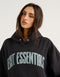 College Combed Fleece Hoodie - Phantom Black