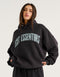 College Combed Fleece Hoodie - Phantom Black