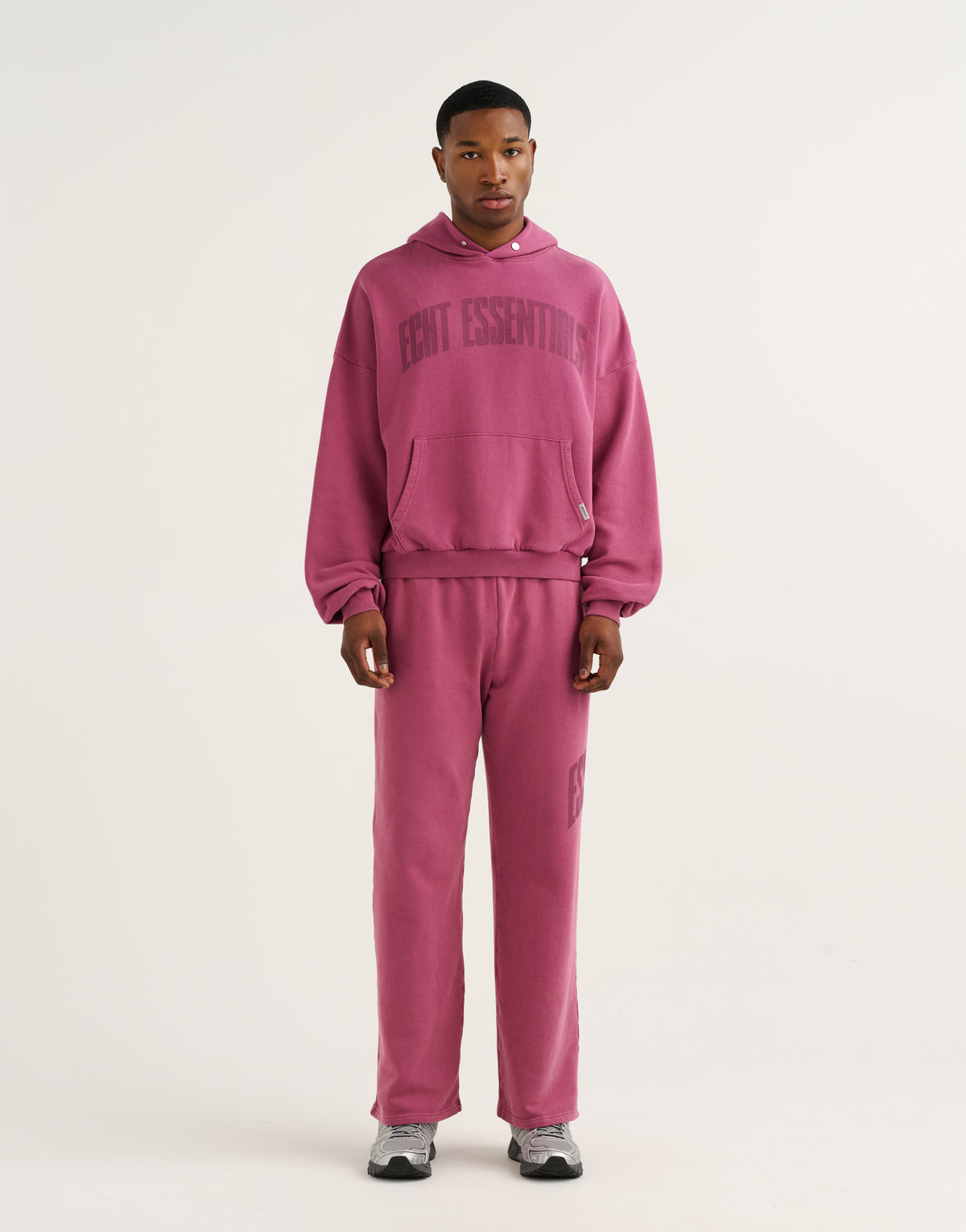College Combed Fleece Hoodie - Plum