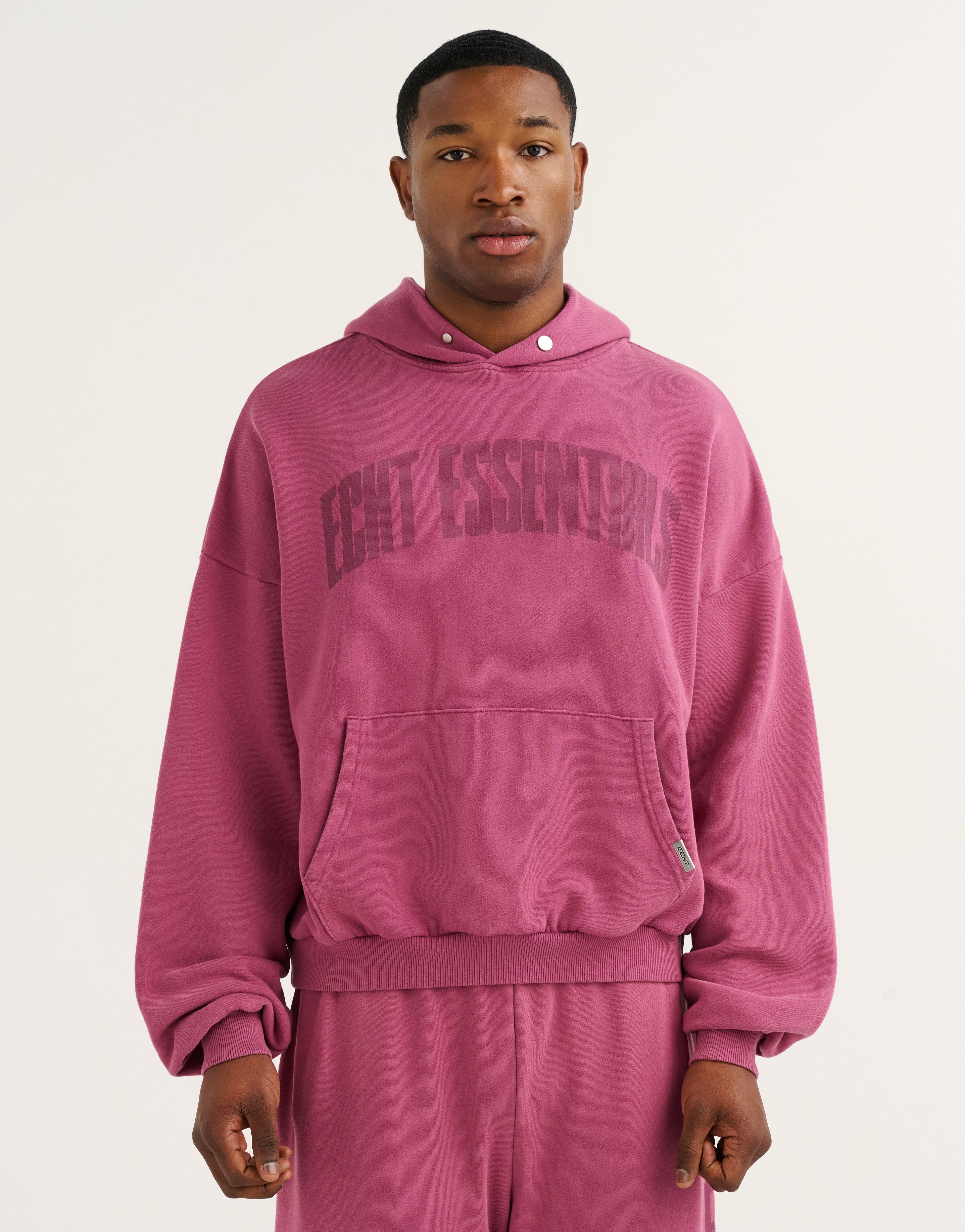 College Combed Fleece Hoodie - Plum