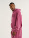 College Combed Fleece Hoodie - Plum