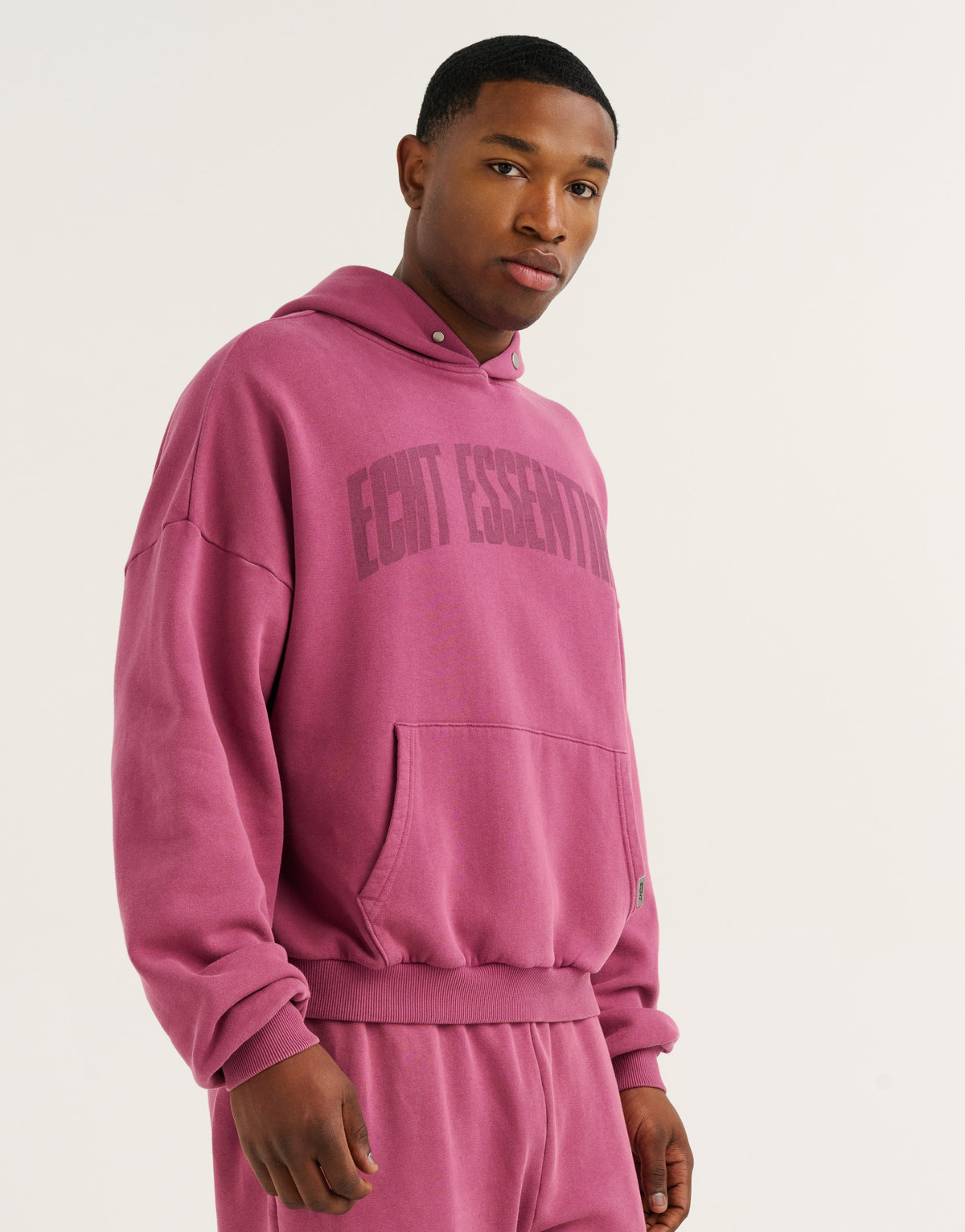 College Combed Fleece Hoodie - Plum