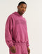 College Combed Fleece Hoodie - Plum