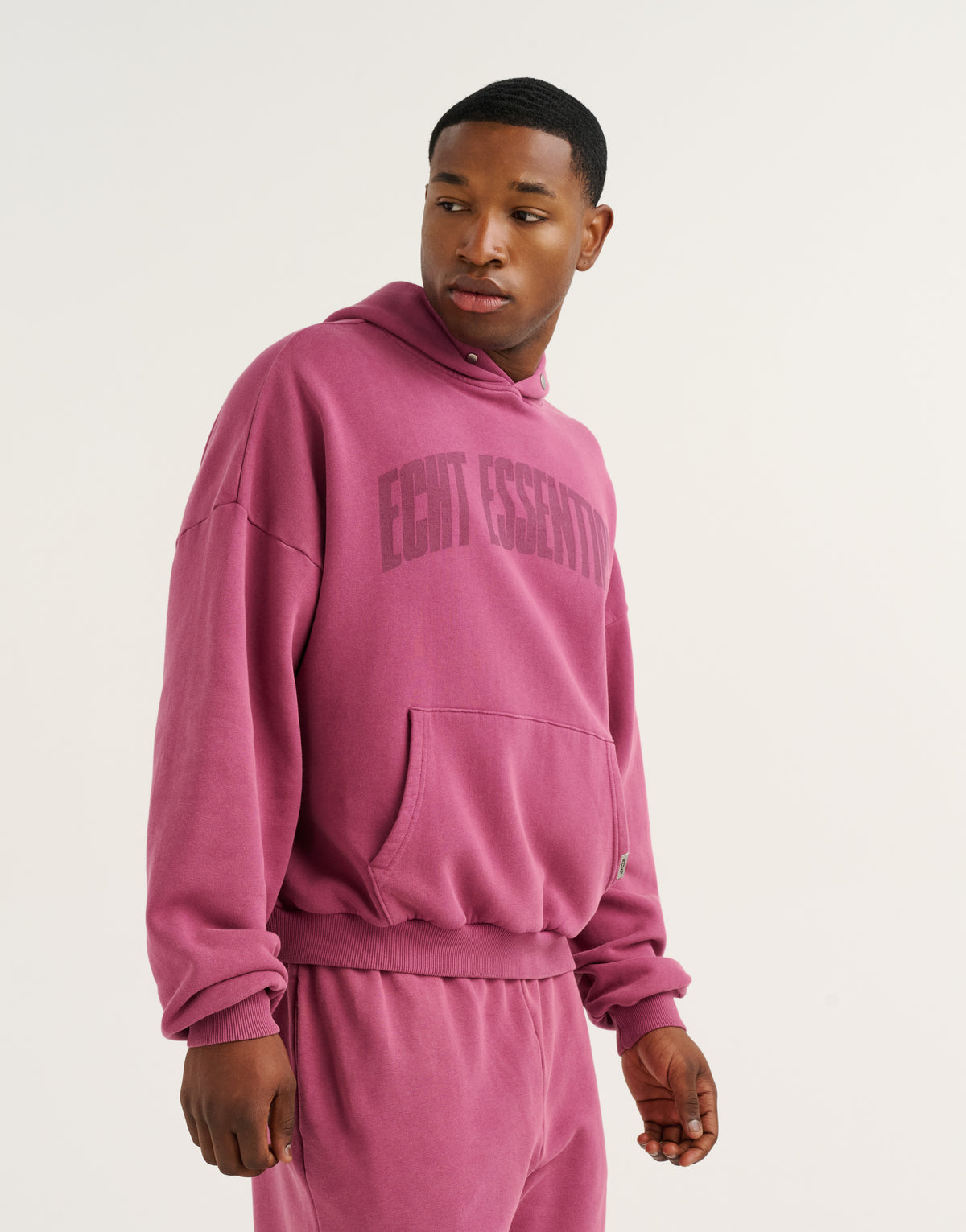 College Combed Fleece Hoodie - Plum