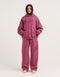 College Combed Fleece Hoodie - Plum