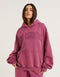 College Combed Fleece Hoodie - Plum