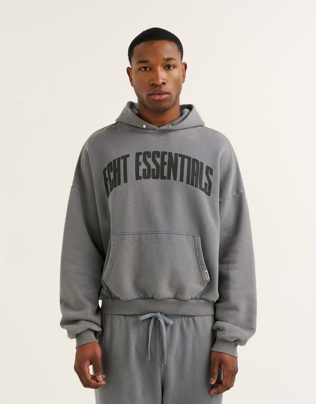 College Combed Fleece Hoodie - Storm Grey