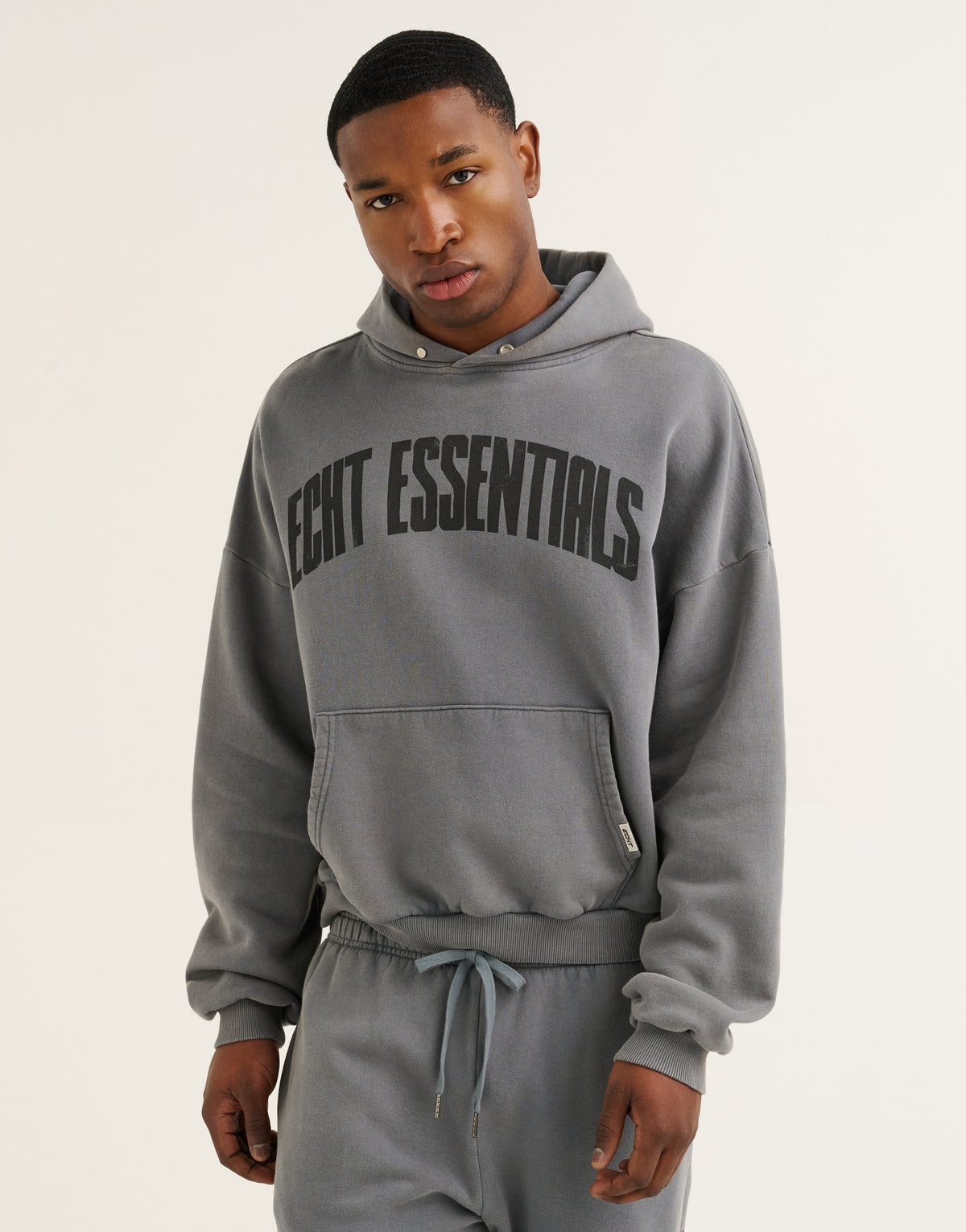 College Combed Fleece Hoodie - Storm Grey