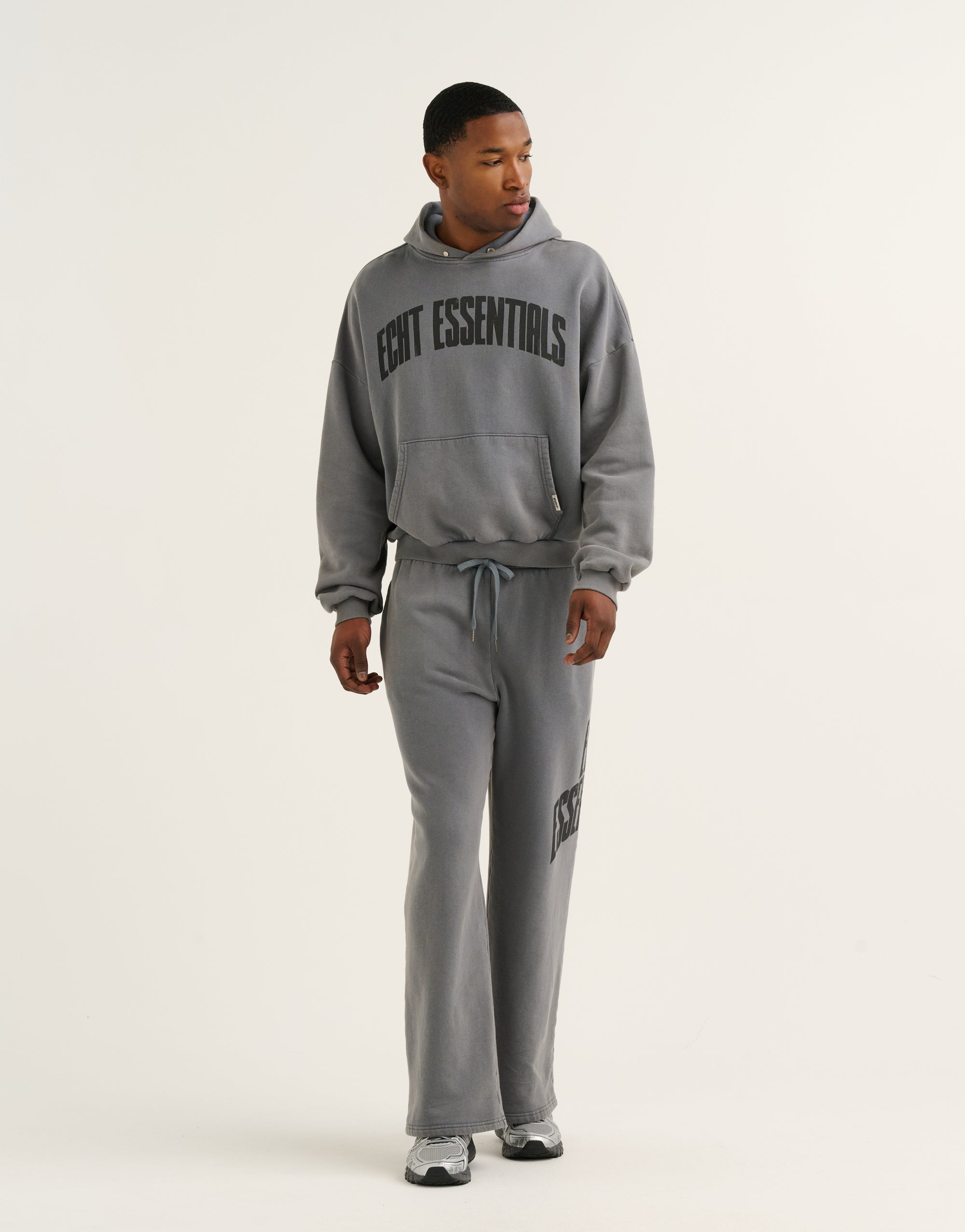 College Combed Fleece Hoodie - Storm Grey