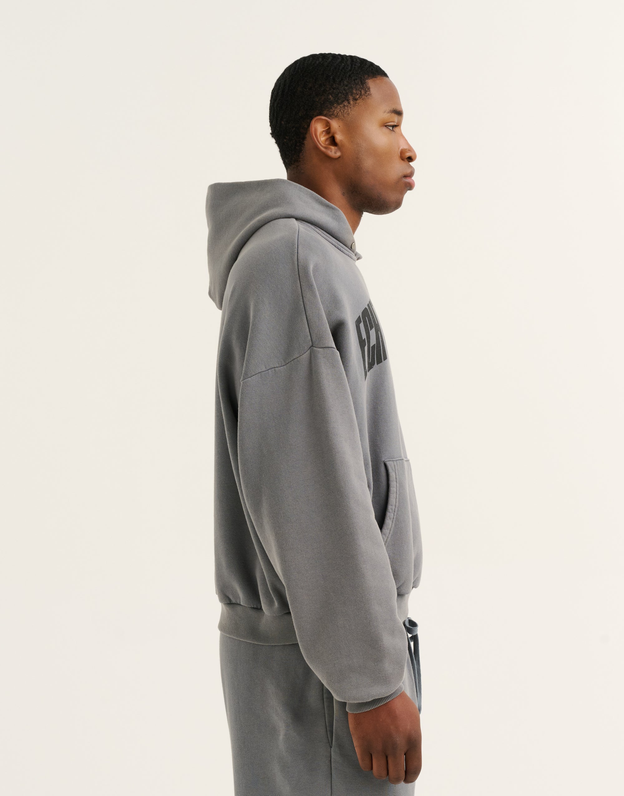 College Combed Fleece Hoodie - Storm Grey