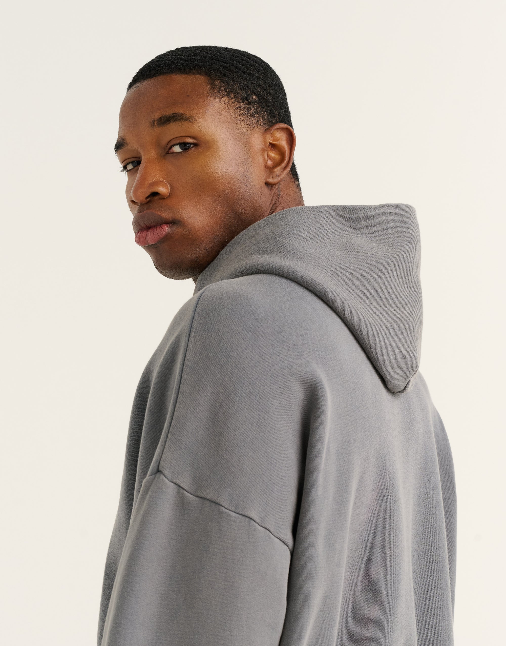 College Combed Fleece Hoodie - Storm Grey