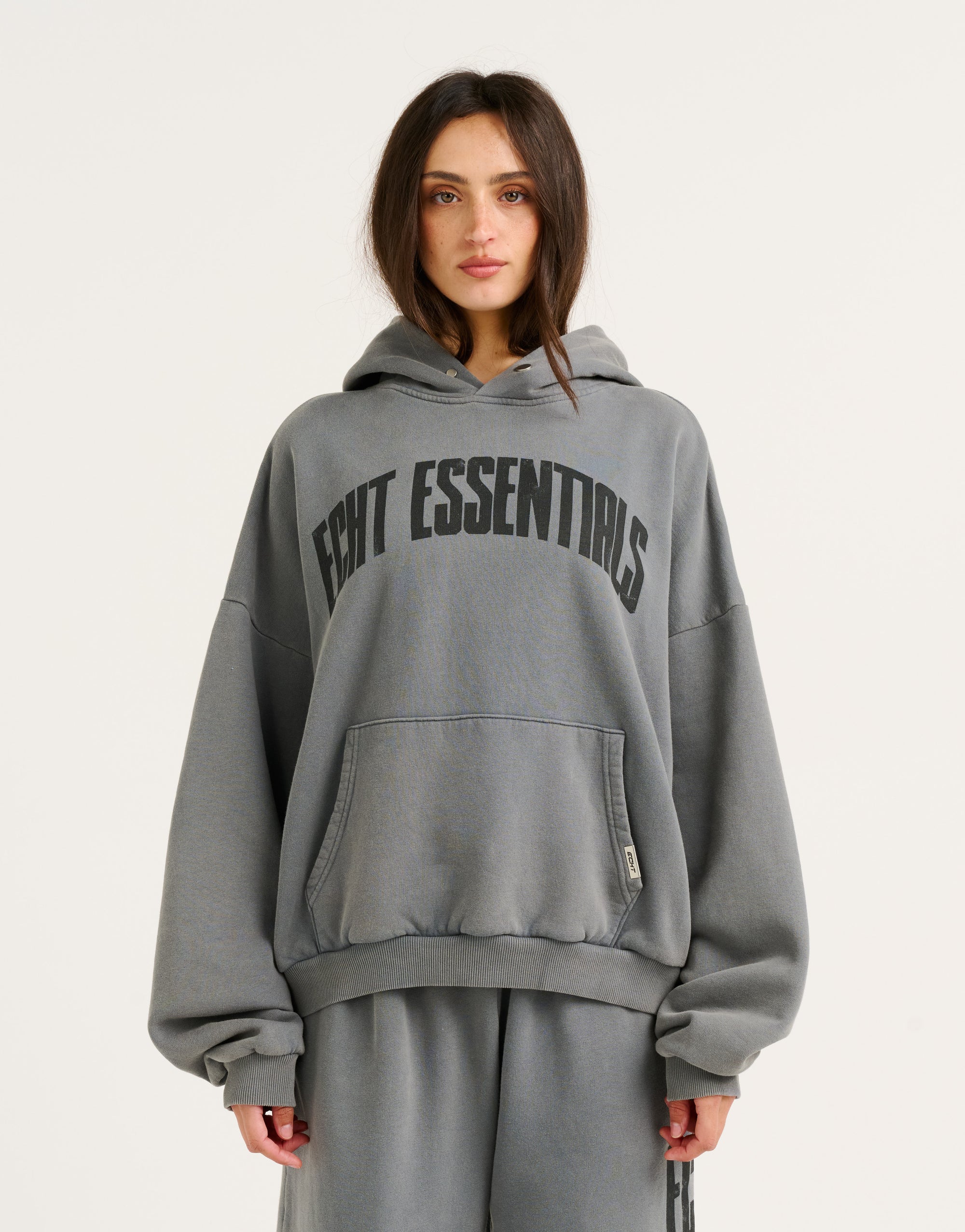 College Combed Fleece Hoodie - Storm Grey