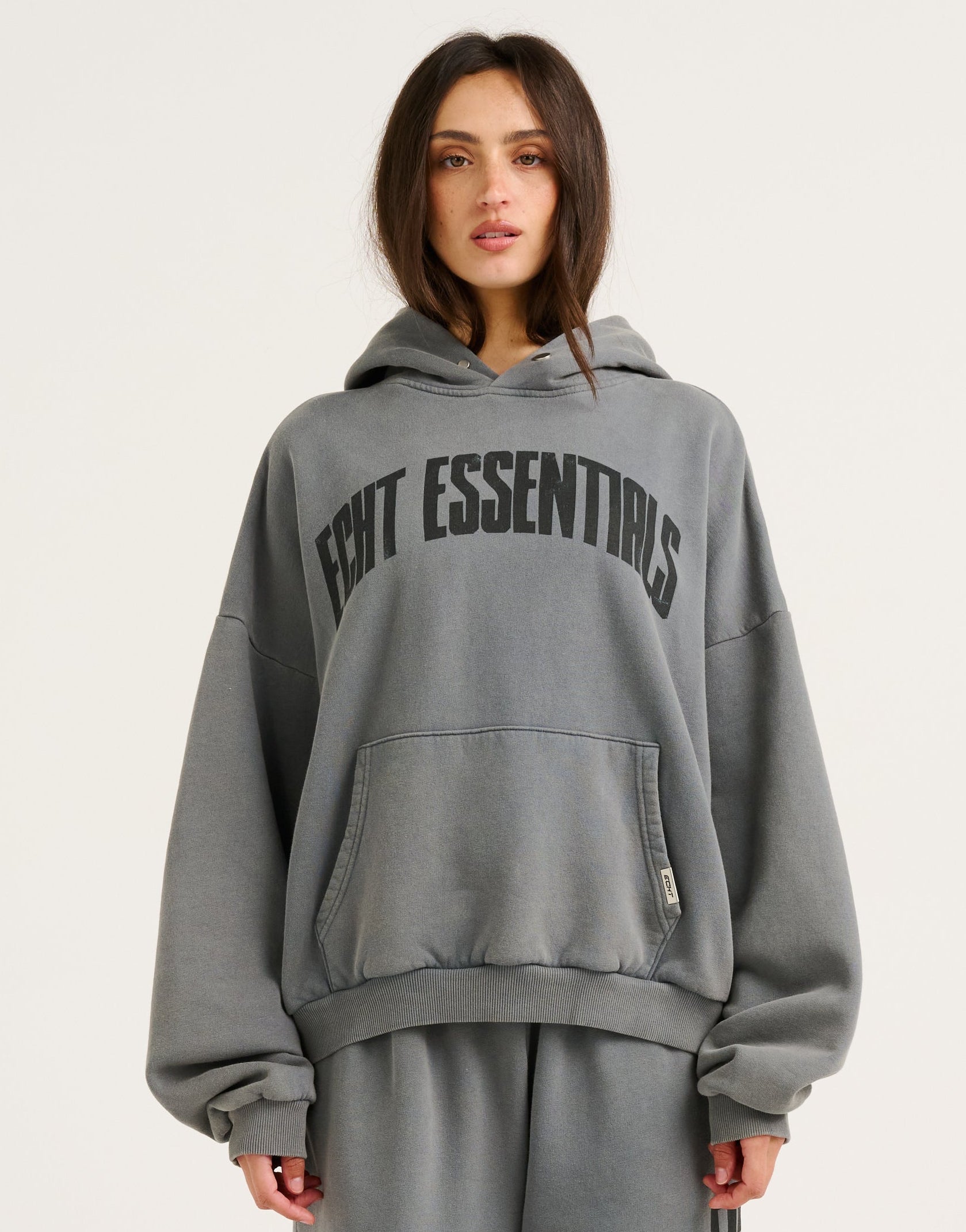 College Combed Fleece Hoodie - Storm Grey