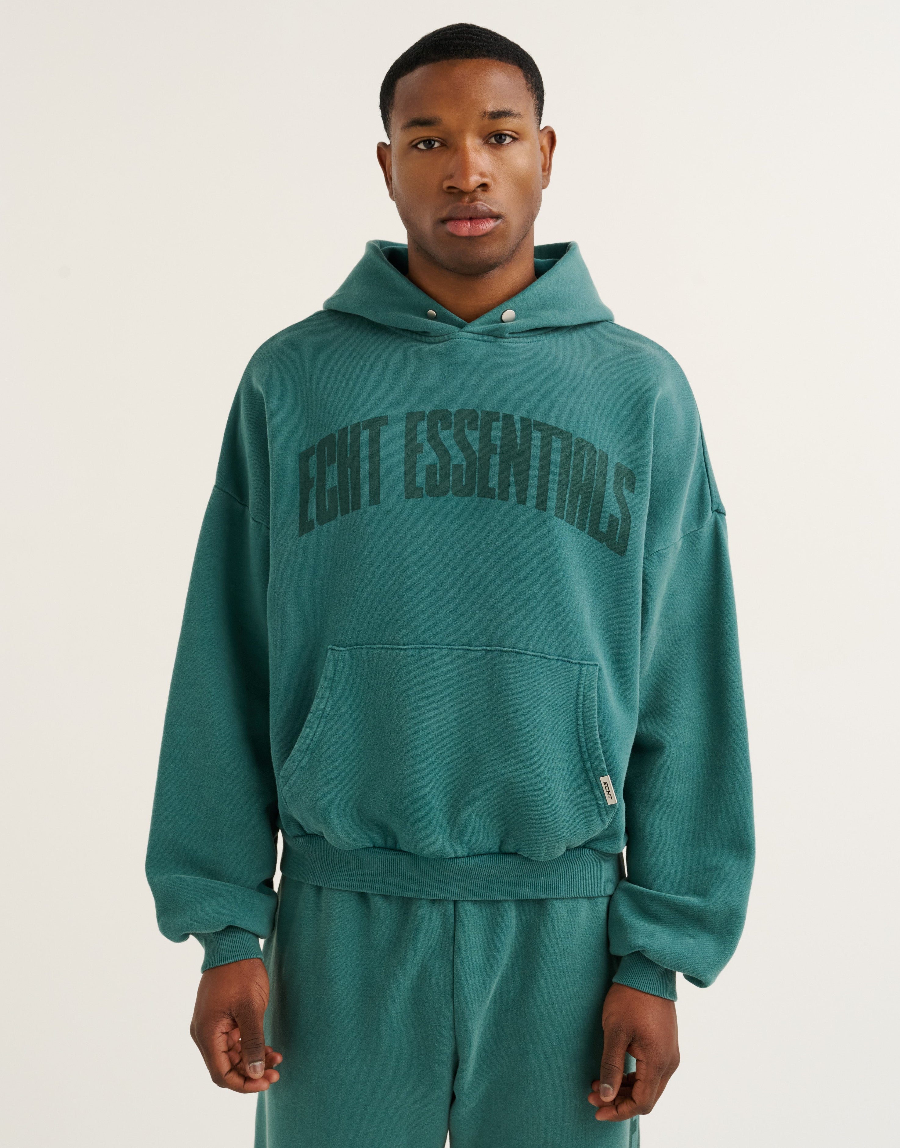 College Combed Fleece Hoodie - Teal