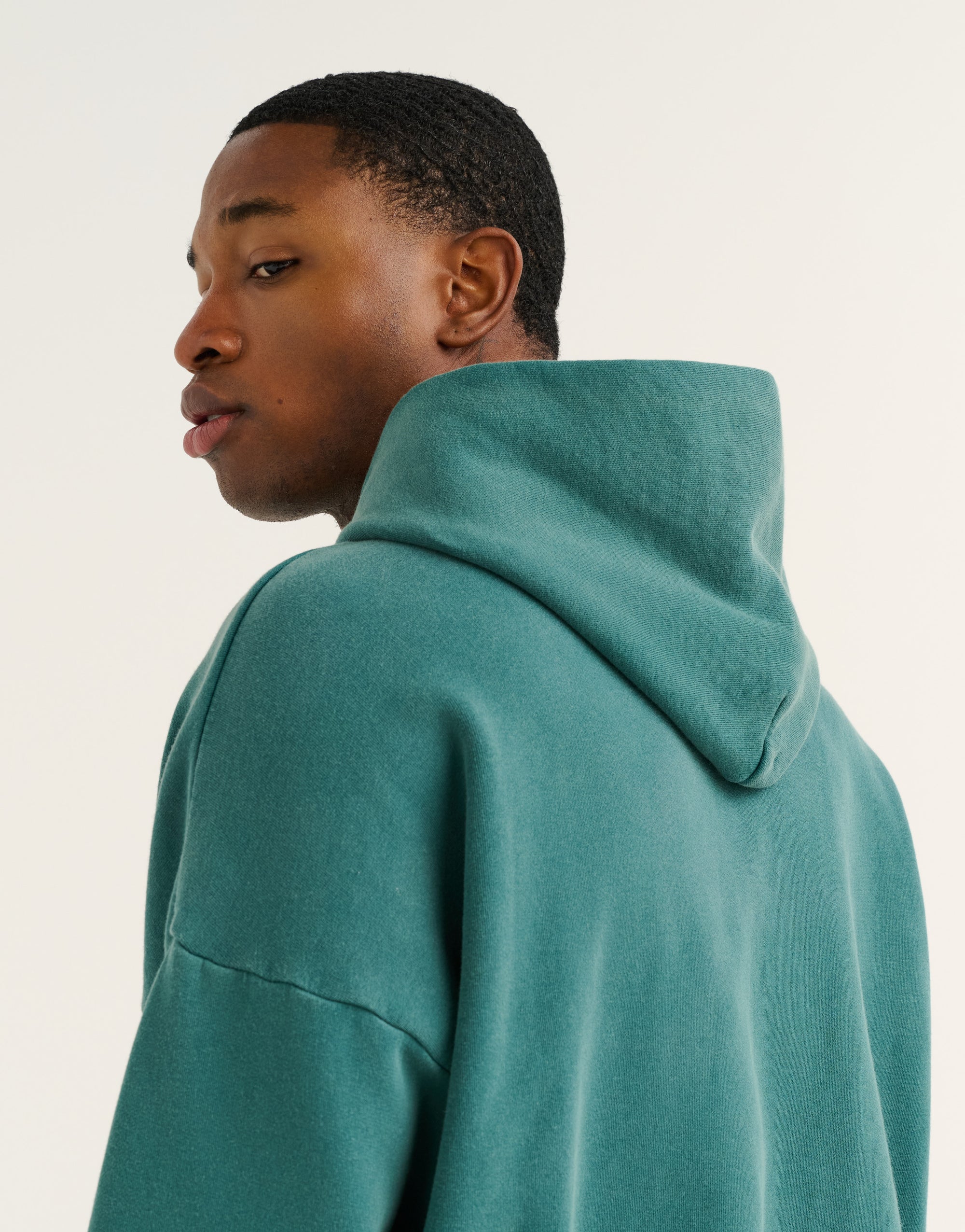 College Combed Fleece Hoodie - Teal