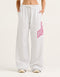 College Combed Fleece Wide Leg Sweatpant - Grey Marle