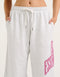 College Combed Fleece Wide Leg Sweatpant - Grey Marle