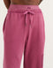College Combed Fleece Wide Leg Sweatpant - Plum