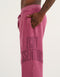 College Combed Fleece Wide Leg Sweatpant - Plum