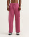 College Combed Fleece Wide Leg Sweatpant - Plum