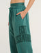 College Combed Fleece Wide Leg Sweatpant - Teal