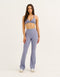 Flare Lycra Pocket Leggings - Washed Blue