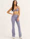 Flare Lycra Pocket Leggings - Washed Blue