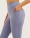 Flare Lycra Pocket Leggings - Washed Blue