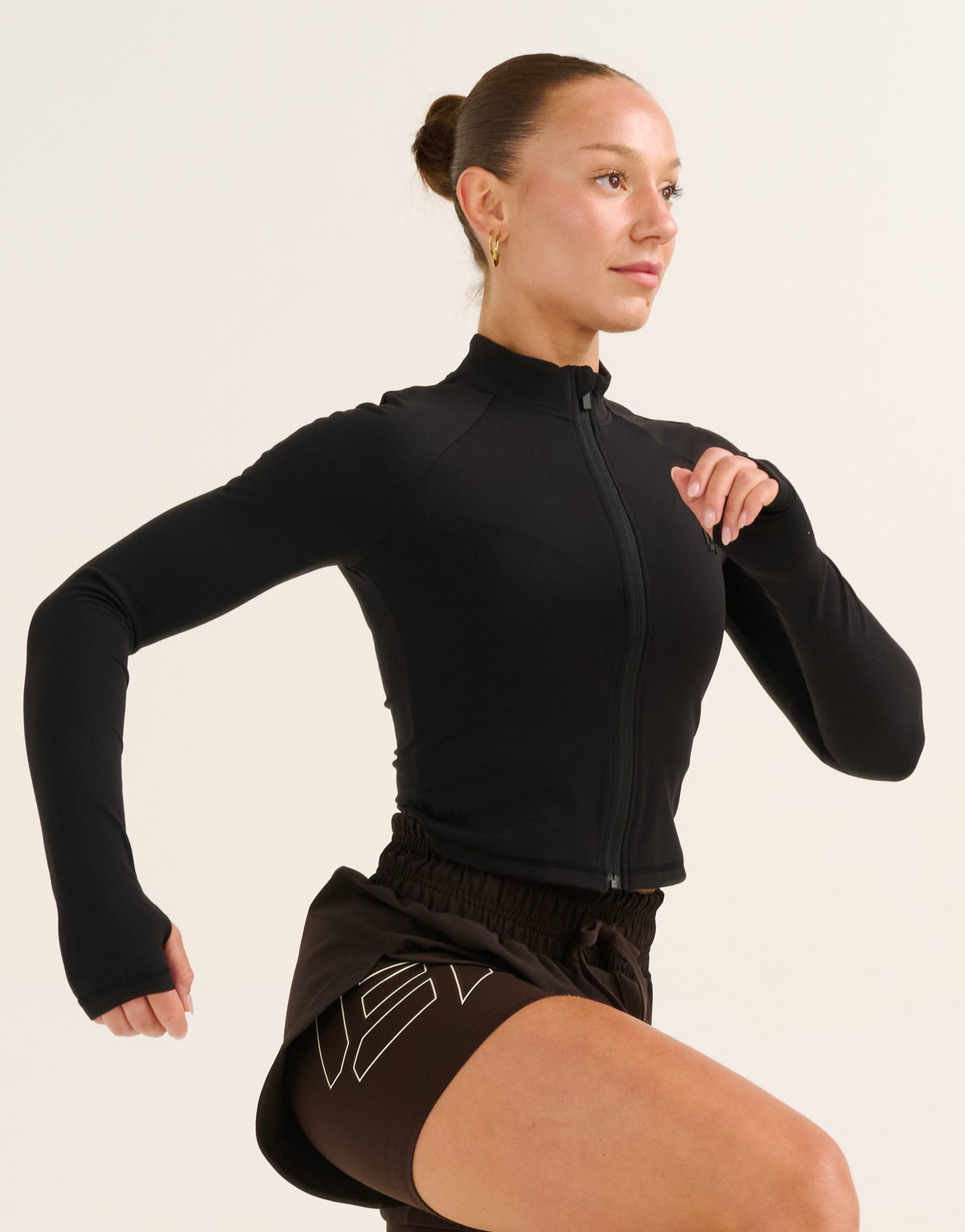 Nova Lycra® Zip Through Jacket - Phantom Black