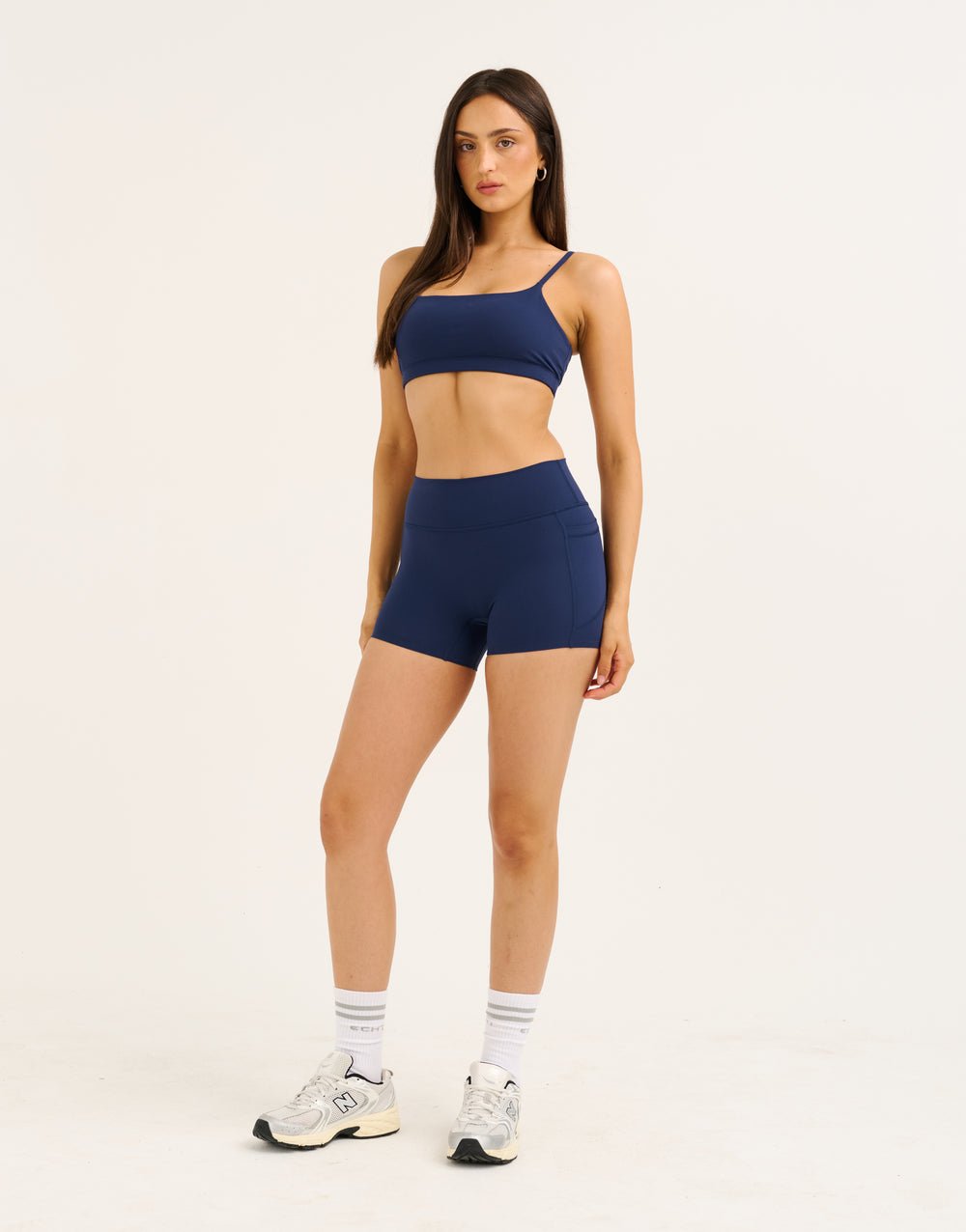 Lycra Invisible Scrunch Pocket Shorts - Navy