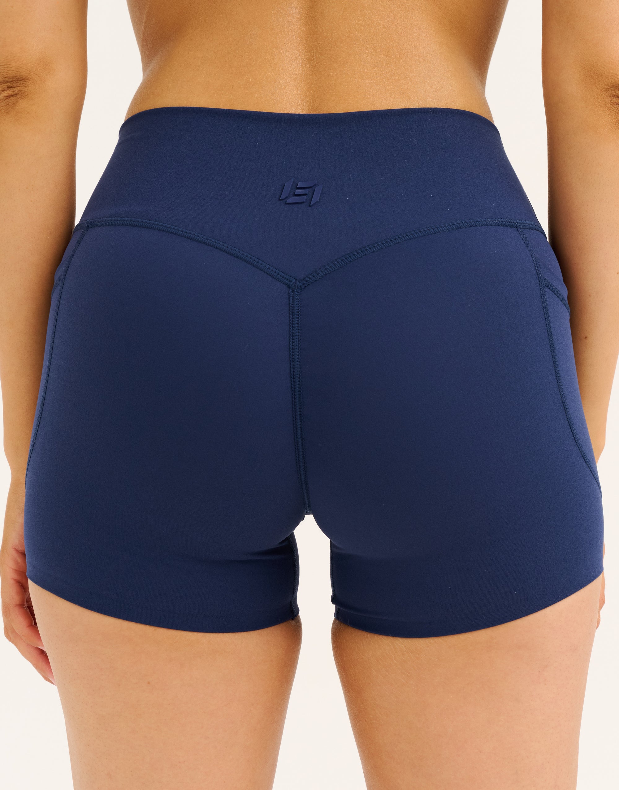 Lycra Invisible Scrunch Pocket Shorts - Navy