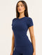 Lycra Seamless Tee - Navy
