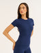 Lycra Seamless Tee - Navy