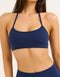 Lycra Seamless Halter Bra - Navy