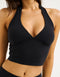 Lycra Halter Tank - Black